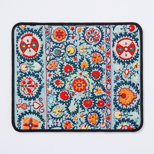 Item preview, Uzbekistan Bukhara Suzani Embroidery Print designed and sold by Vicky Brago-Mitchell®.