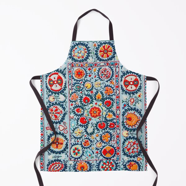 Item preview, Uzbekistan Bukhara Suzani Embroidery Print designed and sold by Vicky Brago-Mitchell®.