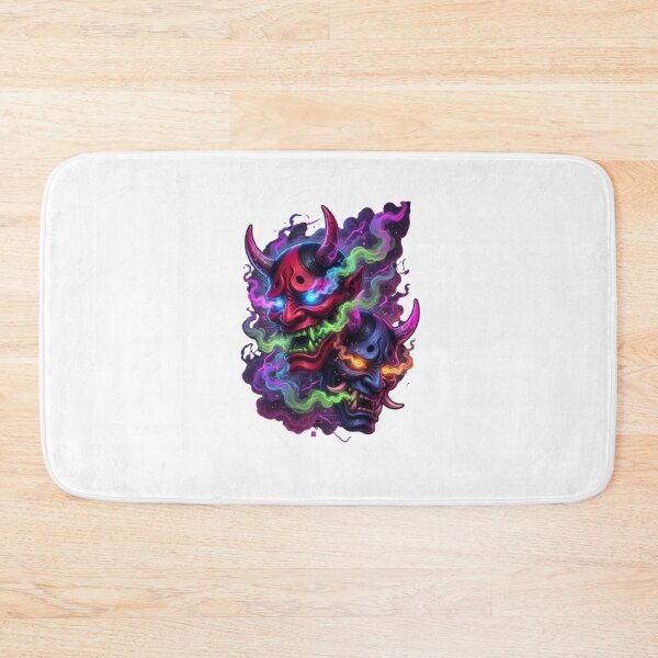 Item preview, Neon Oni Mask – Cyber Demon Japanese Streetwear Tee designed and sold by PixelStyle Studio.