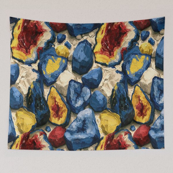 Item preview, Bright Blue and Yellow Crystal Stone Mosaic designed and sold by Piotrek0001.