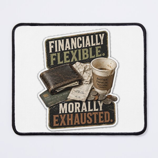 Item preview, Financially Flexible Morally Exhausted designed and sold by InkWanderStudio.