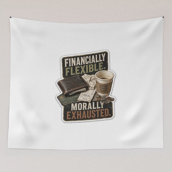 Item preview, Financially Flexible Morally Exhausted designed and sold by InkWanderStudio.