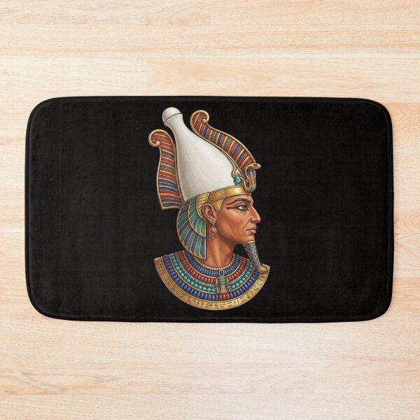 Item preview, Ancient Egyptian Pharaoh Portrait | Royal Headdress and Hieroglyphics Art Design designed and sold by Queen Cleopatra.