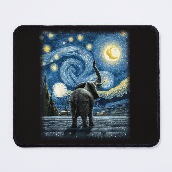 Item preview, Elephant Star Gazer Artistic Van Gogh Starry Night Elephant designed and sold by antoniaautzer.