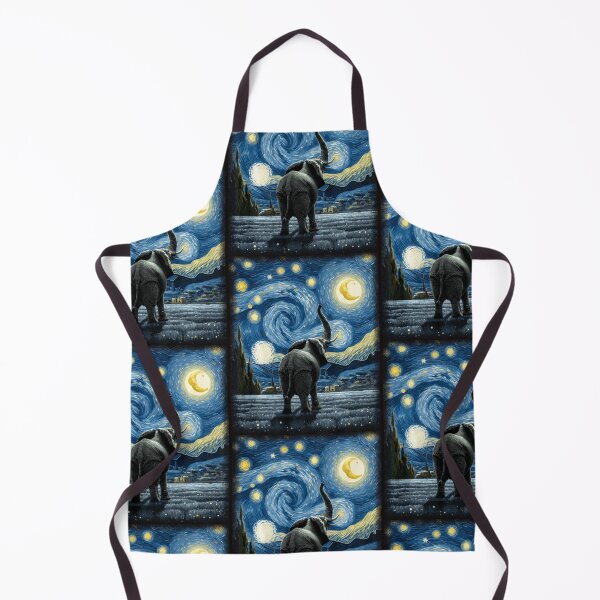 Item preview, Elephant Star Gazer Artistic Van Gogh Starry Night Elephant designed and sold by antoniaautzer.
