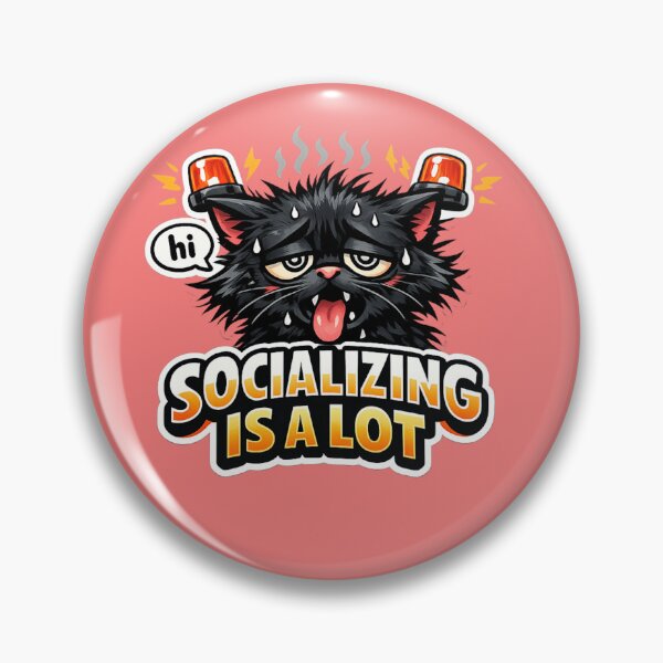 Item preview, Socializing Is A Lot Cat designed and sold by Cosmos Creative Studios.