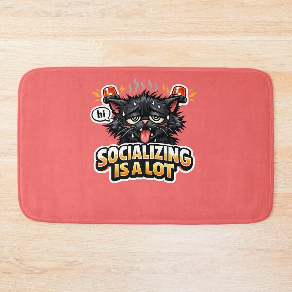 Item preview, Socializing Is A Lot Cat designed and sold by Cosmos Creative Studios.
