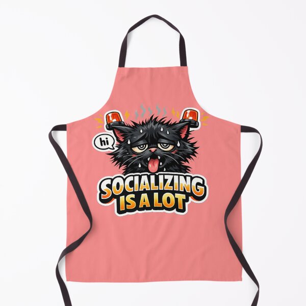 Item preview, Socializing Is A Lot Cat designed and sold by Cosmos Creative Studios.