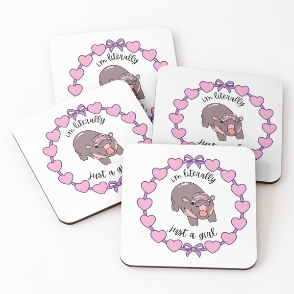 Item preview, literally just a girl cute pygmy hippo coquette  designed and sold by pasteldreams26.