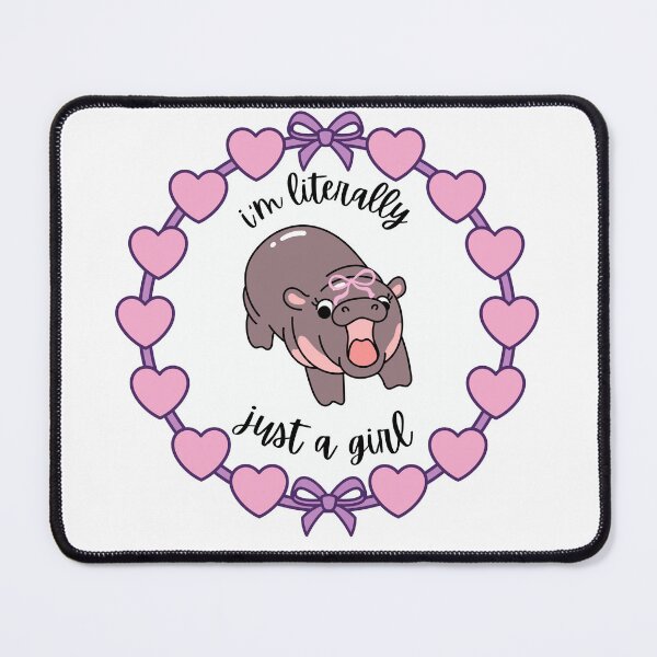 Item preview, literally just a girl cute pygmy hippo coquette designed and sold by pasteldreams26.