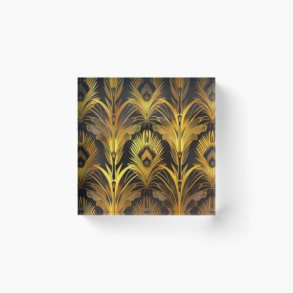 Item preview, Art Deco Vintage Hollywood-Inspired Glamorous Golden Pattern designed and sold by DEC02.