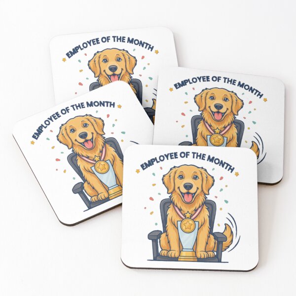 Item preview, Employee Of The Month Funny Golden Retriever Dog designed and sold by ClaussShop.