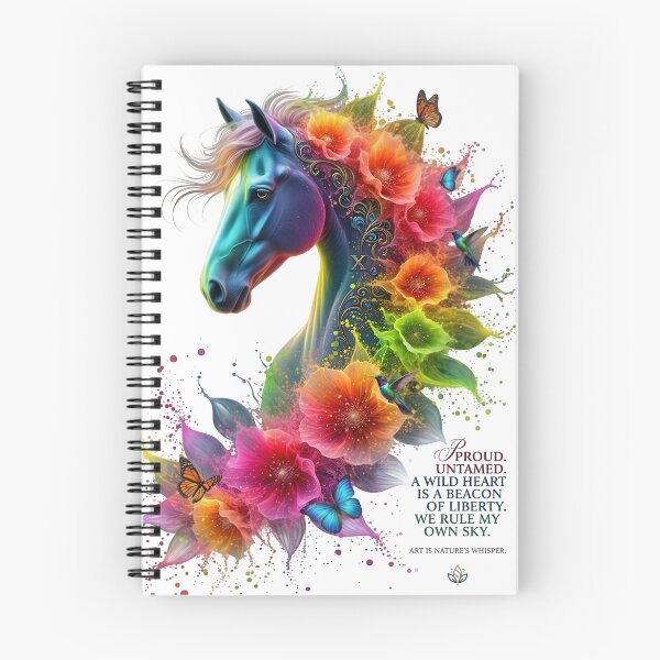 Item preview, Colorful Horse Floral Wild Heart designed and sold by Sovereign Supply Co..