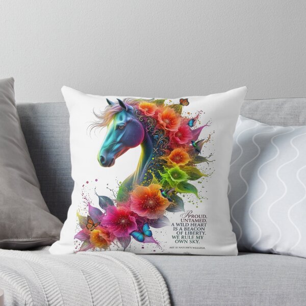 Item preview, Colorful Horse Floral Wild Heart designed and sold by Sovereign Supply Co..