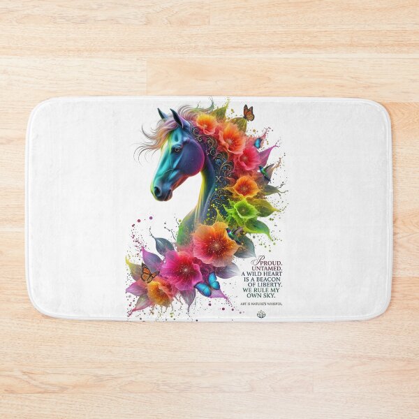 Item preview, Colorful Horse Floral Wild Heart designed and sold by Sovereign Supply Co..