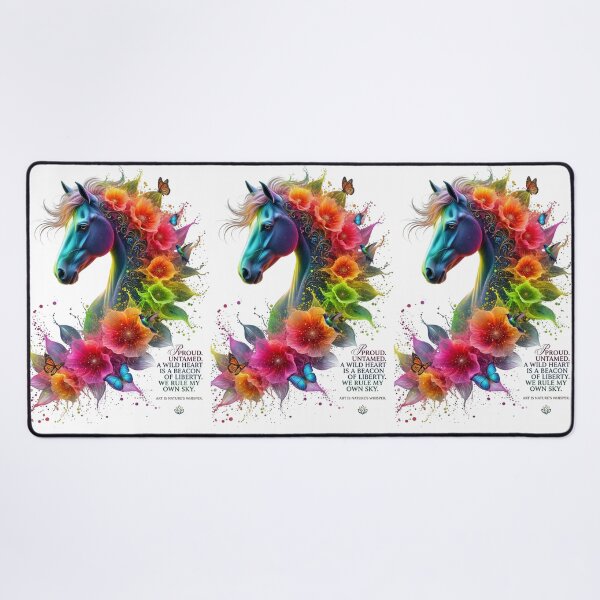 Item preview, Colorful Horse Floral Wild Heart designed and sold by Sovereign Supply Co..