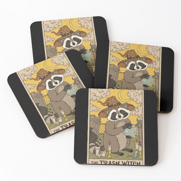 Item preview, Witch Raccoon Fortune Teller Card Design designed and sold by minimancece.