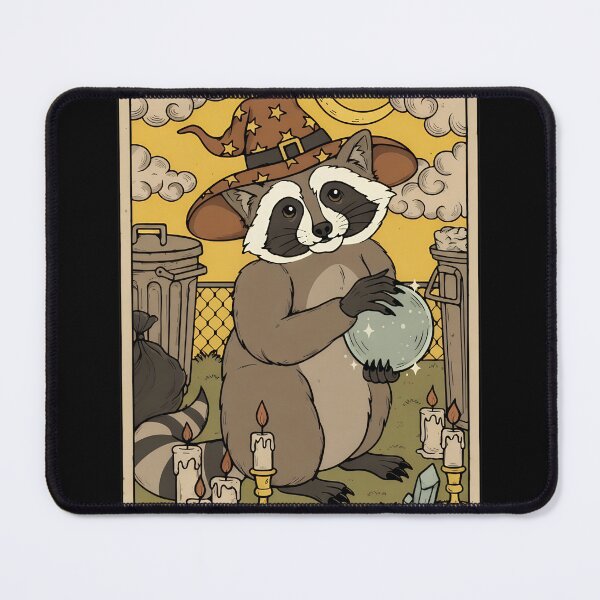 Item preview, Witch Raccoon Fortune Teller Card Design designed and sold by minimancece.