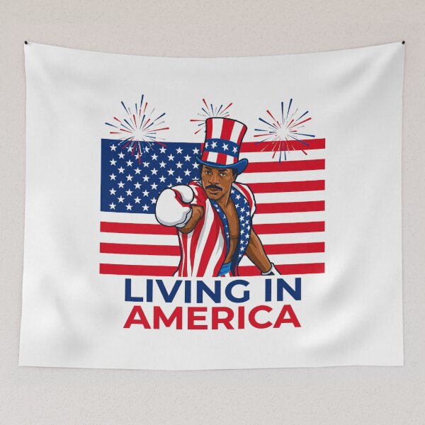 Item preview, Apollo Creed Living In America - Patriotic Boxing Fourth Of July America, USA Fighter designed and sold by kosterbleack.
