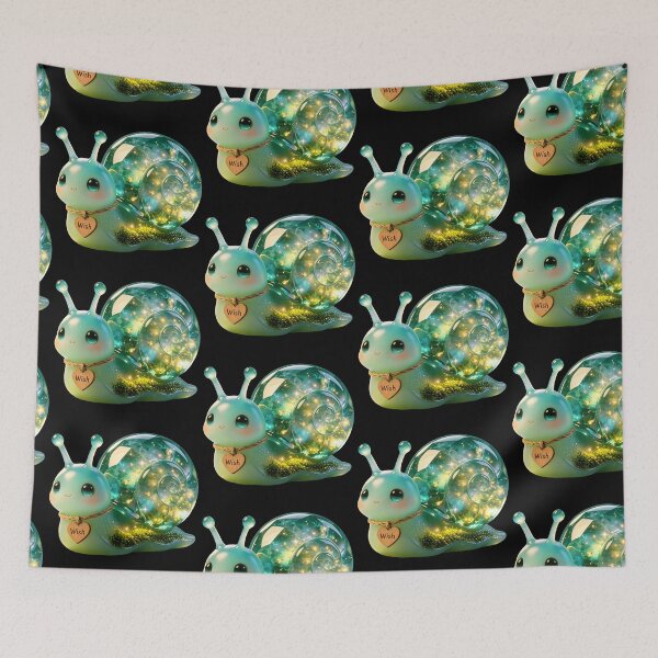Item preview, Emerald Snail - Magical Wishing Jar with Glowing Fireflies designed and sold by ABYSSLAB.