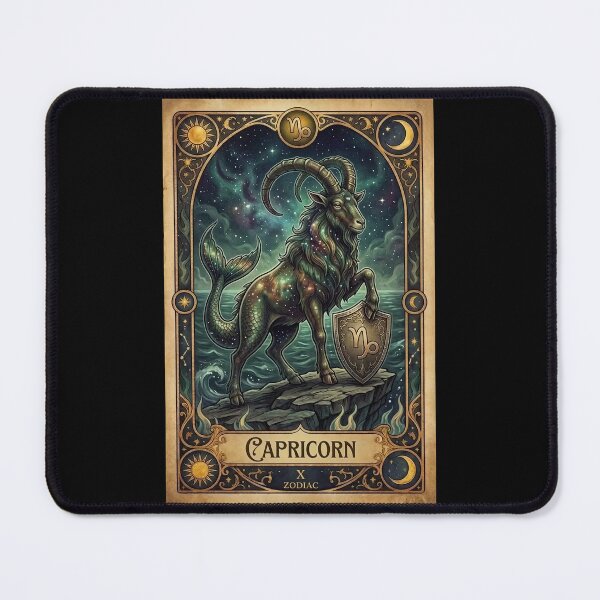 Item preview, Capricorn Zodiac Tarot Card Vintage Fantasy Art designed and sold by DeerHouse.