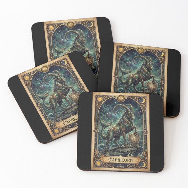 Item preview, Capricorn Zodiac Tarot Card Vintage Fantasy Art designed and sold by DeerHouse.
