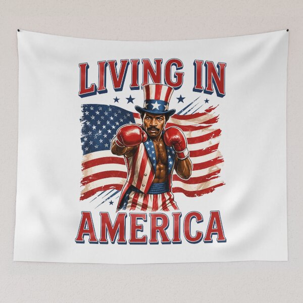 Item preview, Apollo Creed Living In America - Patriotic Boxing Fourth Of July America, USA Fighter designed and sold by kosterbleack.