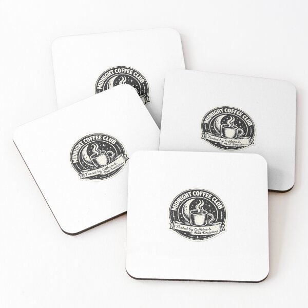 Item preview, Midnight Coffee Club Sticker | Vintage Coffee Lover Aesthetic | Fueled by Caffeine & Bad Decisions designed and sold by Vierdos.