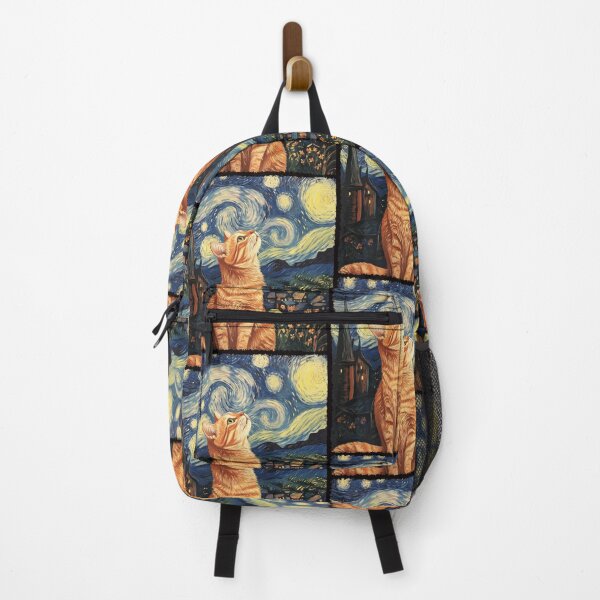 Item preview, Modern Art Painting Van Gogh Starry Night Tabby Cat designed and sold by antoniaautzer.