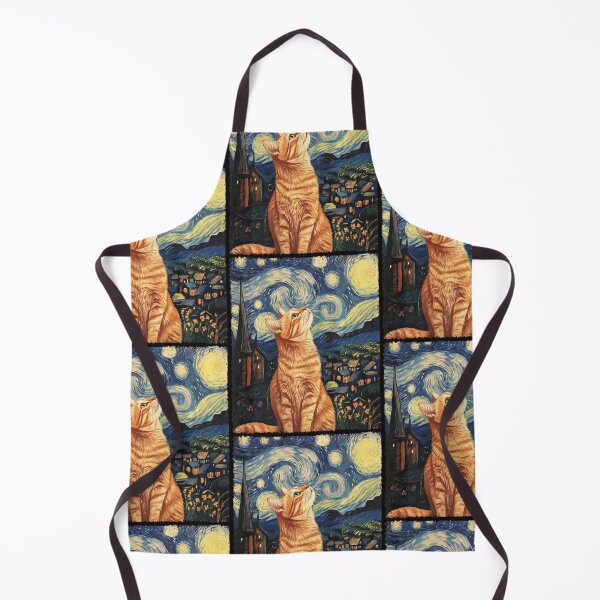 Item preview, Modern Art Painting Van Gogh Starry Night Tabby Cat  designed and sold by antoniaautzer.