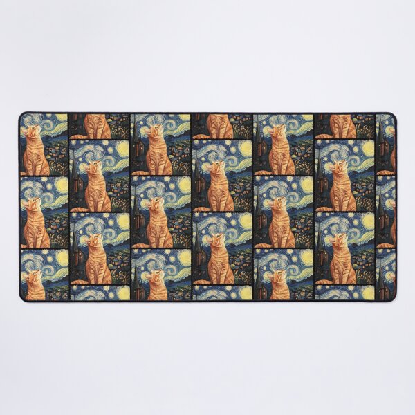 Item preview, Modern Art Painting Van Gogh Starry Night Tabby Cat  designed and sold by antoniaautzer.
