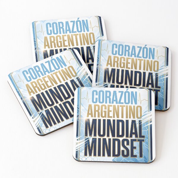 Item preview, Argentina Football Poster - Corazón Argentino Mundial Mindset 2026 designed and sold by rebuZZ-Apparels-The Minimalistic Buzz.