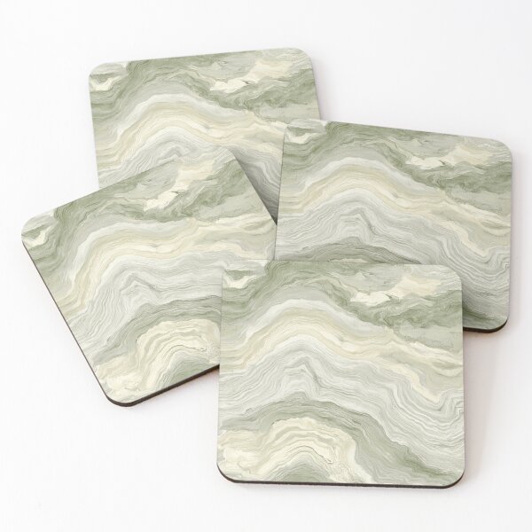 Item preview, Sage Green Marble Wall Art – Abstract Stone Wave Print – Quarried Strata designed and sold by BestVarieties.