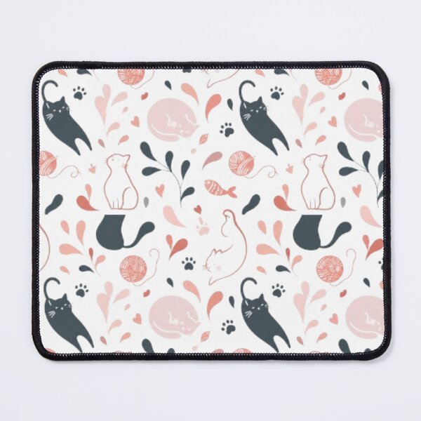Item preview, Cute Cat Seamless Pattern | Kawaii Kitty Watercolor Design | Pastel Feline Aesthetic Print designed and sold by agaa-vibes-studio.