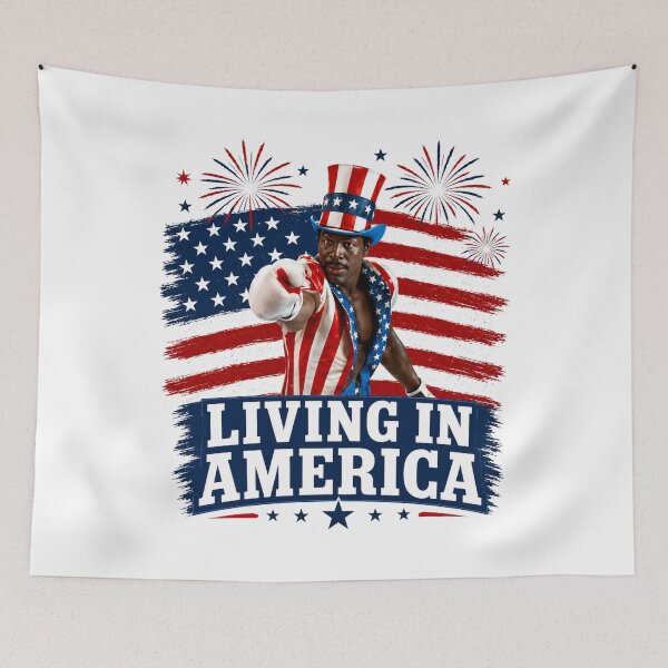 Item preview, Apollo Creed Living In America - Patriotic Boxing Fourth Of July America, USA Fighter designed and sold by kosterbleack.