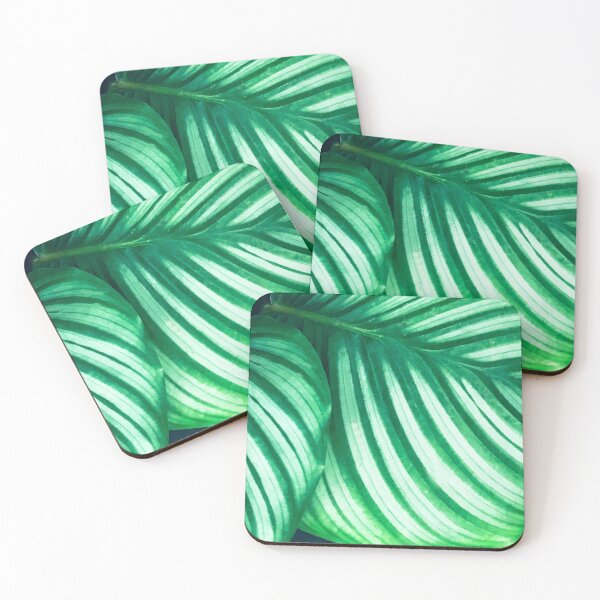 Item preview, Exotic Green Striped Leaves Lyrical Close-Up designed and sold by DEC02.