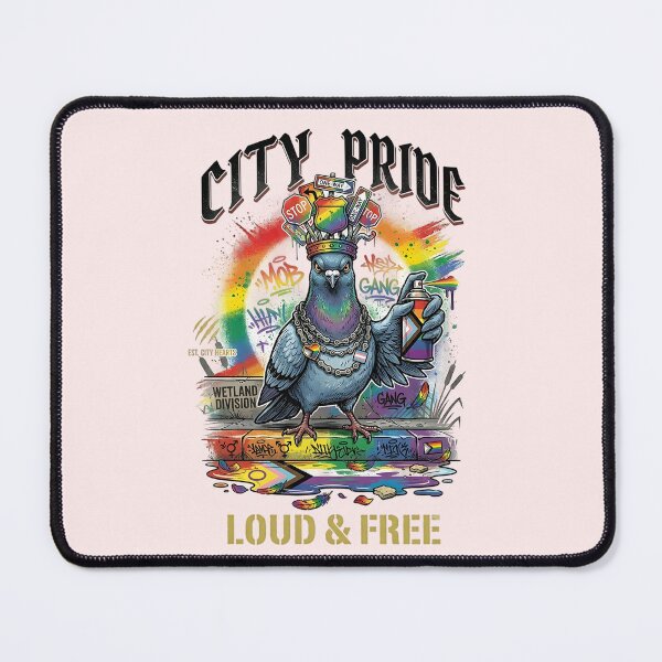 Item preview, City Pride Pigeon Loud And Free Graffiti designed and sold by Animalpetslover.