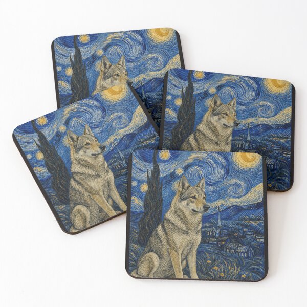 Item preview, Czechoslovakian Vlciak Dog Van Gogh Starry Night designed and sold by antoniaautzer.