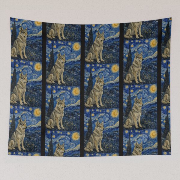Item preview, Czechoslovakian Vlciak Dog Van Gogh Starry Night designed and sold by antoniaautzer.