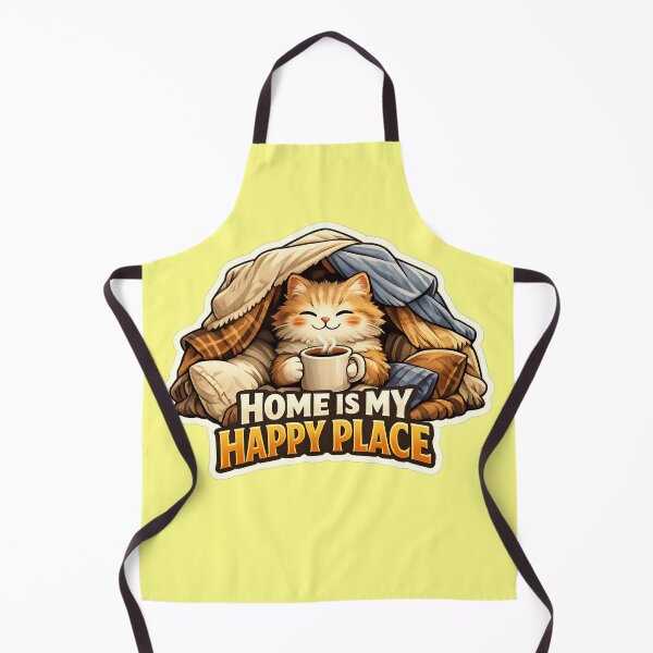 Item preview, Home Is My Happy Place Cat designed and sold by Cosmos Creative Studios.