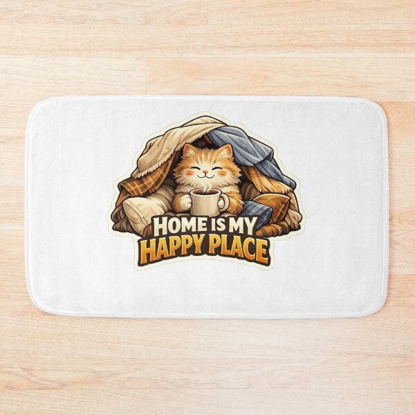 Item preview, Home Is My Happy Place Cat designed and sold by Cosmos Creative Studios.