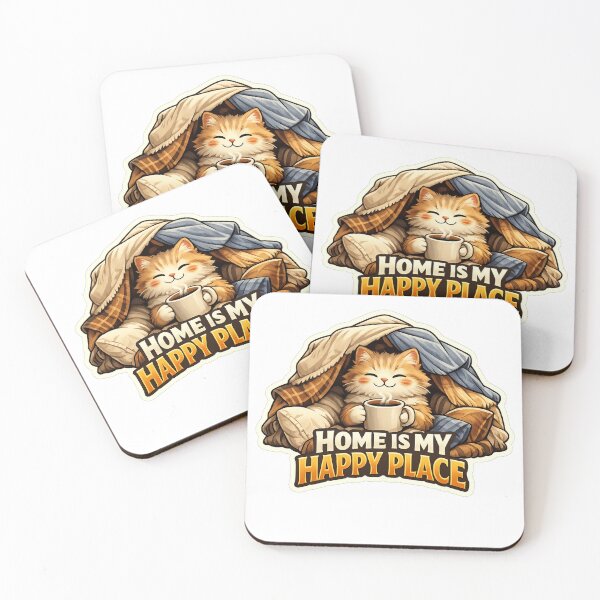 Item preview, Home Is My Happy Place Cat designed and sold by Cosmos Creative Studios.