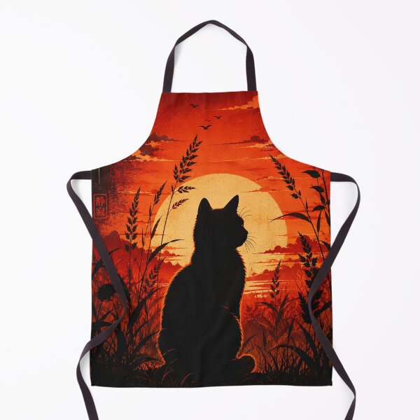 Item preview, Cat at Sunset - Japanese Zen Style designed and sold by thirtyonestars.
