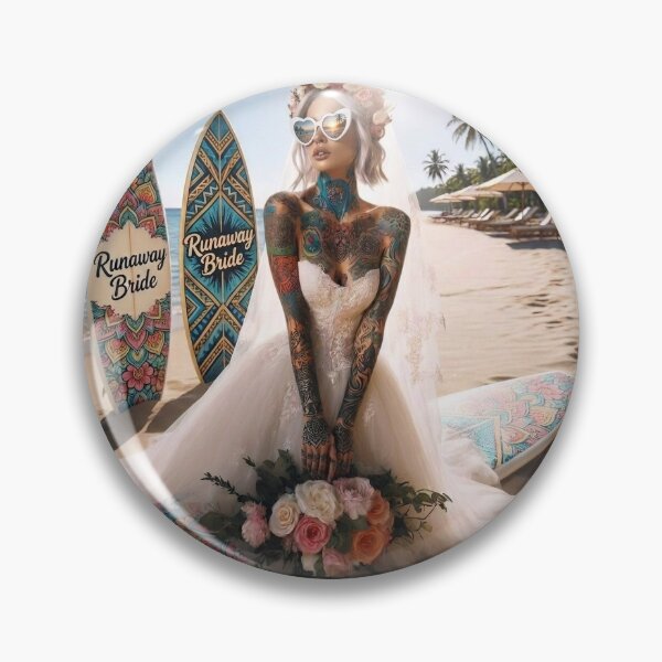 Item preview, Rocker Bride Surfboard Party designed and sold by Voodoo Store Paranormal Collections.