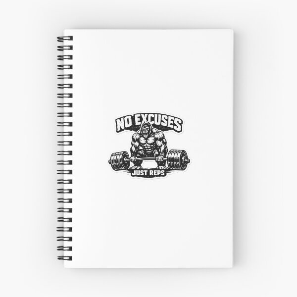 Item preview, No Excuses Just Reps Gorilla Gym Sticker | Vintage Fitness Motivation designed and sold by Vierdos.