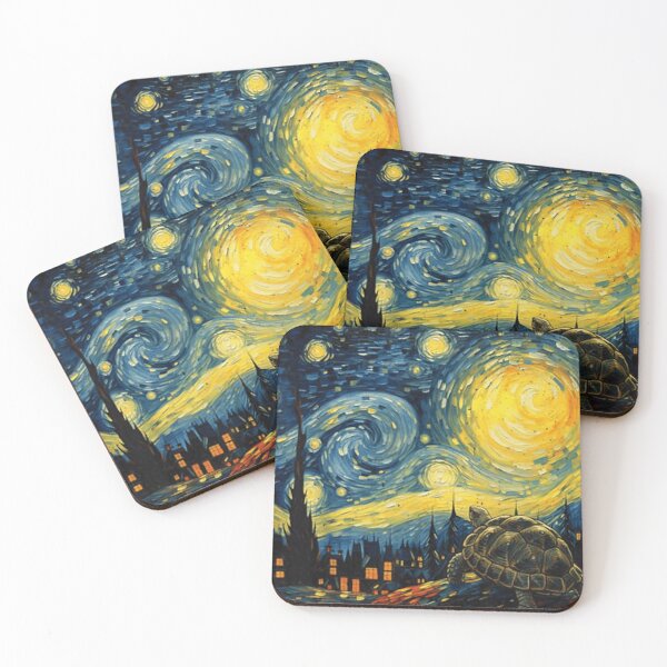 Item preview, Turtle Starry Night Van Gogh Art Lover Men Women designed and sold by antoniaautzer.