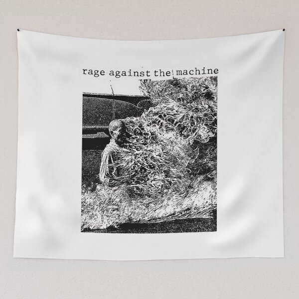 Item preview, Flaming Protest Figure Monochrome Art designed and sold by snugglee.