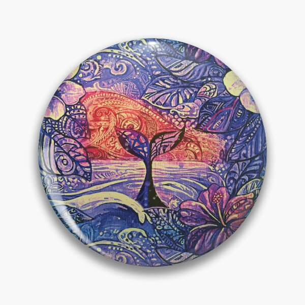 Item preview, Sunset Whale Fluke Hawaiian Abstract - Modern Coastal Art designed and sold by sunnthreads.