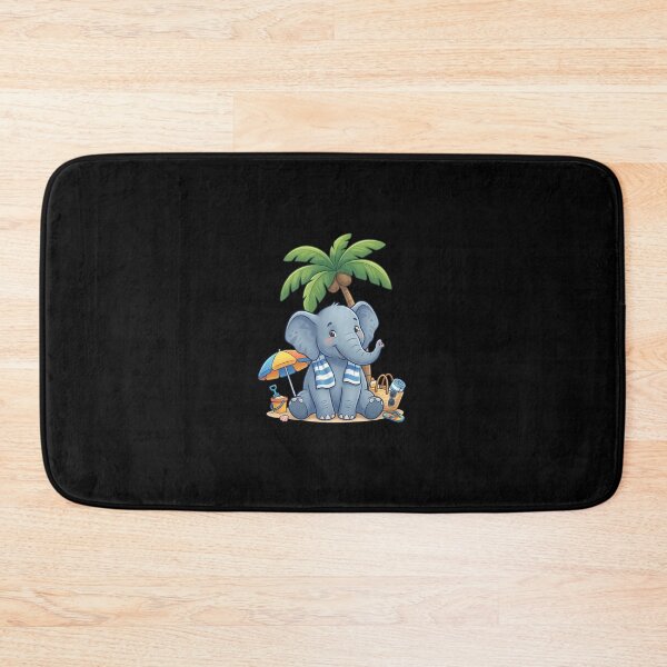 Item preview, Beach Elephant Summer Escape designed and sold by Timowo Studio | Fine Line Wildlife Art & Modern Nature Graphics.
