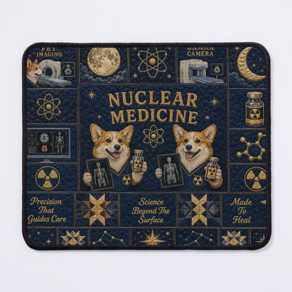 Item preview, Premium Heritage Corgi Nuclear Medicine Throw Blanket Quilt PET Imaging Gamma Camera Radiopharmacy FDG Molecular Imaging Gift for Nuclear Medicine Professionals designed and sold by ClinicalHubs.